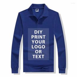 Men's Polos On-demand Custom Men Cotton Polo Shirts Custon Printing Brand Design Your Own Polosports Unisex Tops Printed Text