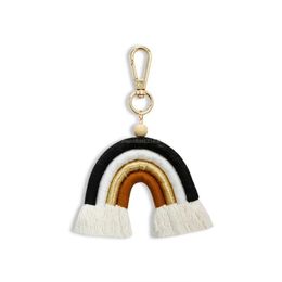 Key Rings Rainbow Tassel Keychain Line Weave Fashion Bag Hangs Key Rings Jewelry Drop Delivery Dhy5X