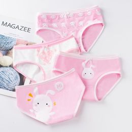 Panties 4pclot Cotton for Kid Girls Cartoon Soft Underwear Children Teenage Briefs Comfortable Underpants 221125