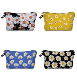 Storage Bags 3D Digital Daisy Printing Clutch Bag Waterproof Home Furnishing Travel Ladies Handbags Dumpling Envelope Wash Storage B Dhxsc