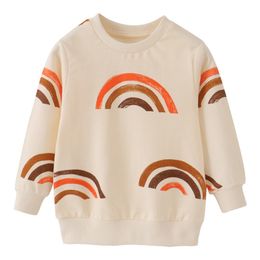 Pullover Jumping Meters Childrens Sweatshirts For Autumn Spring Rainbow Kids Clothes Toddler Hooded Shirts Sport Tops 221125