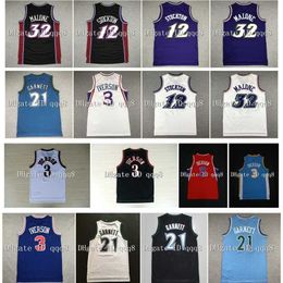 College Basketball Wears NCAA 12 John Stockton Jersey Karl 32 Malone 3 Allen Iverson Jersey 21 Kevin Garnett Stitched Basketball