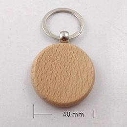 100 Blank Wooden Keychain Rectangular Engraving Key ID Can Be Engraved DIY
