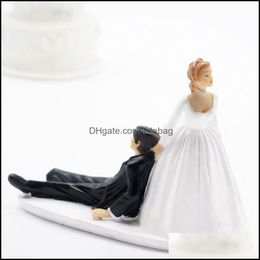 Party Decoration Practical Table Centrepieces Wedding Decorations Ceremony Cake Ornament Groom Bride Couple Figurine Resin Doll Easy Dhf32