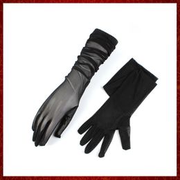 ST724 Ultra-Thin Driving Car motorcycle Gloves Elegant Women Sexy Black Sunscreen Gloves Female Anti-UV Elasticity Lace Mesh Gloves