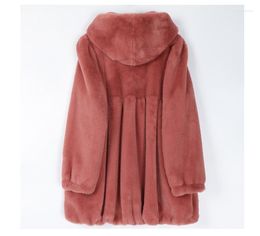 Women's Fur Pleated Light Soft Faux Coat Women With Hood Skirted Fluffy Jackets For Womens Fall Fashion 2022