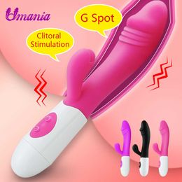 Anal toys G Spot Dildo Rabbit Vibrator For Women Powerful Dual Silicones Female Vagina Clitoris Stimulator Sex Game for Women Adult 0930