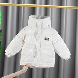 Down Coat Winter Thickened Jacket Children's Shiny Waterproof Down Cotton Jacket Children's Clothing Teenagers Outerwear Girls Clothes 221125