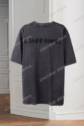 xinxinbuy Men designer destroyed Tee t shirt Flower letters print tie dye short sleeve cotton women green black grey XS-2XL