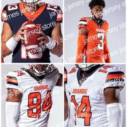 American College Football Wear Nik1 NCAA College Jerseys Syracuse Orange 8 Marvin Harrison 44 Jim Brown 45 Art Monk 54 Dwight Freeney 17 Jamal Custis Custom Football