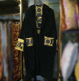 Men's Sleepwear Mens Womens Home Robes Shawl Collar Cotton Soft Fluffy Designer Brand Luxury Vintage Bathrobe Pajamas Unisex Lovers Dressing Gown gffdgdfg