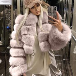 Women's Fur 2022 Women's Autumn/winter Warm Faux Coat Jacket Plush Crop Tops