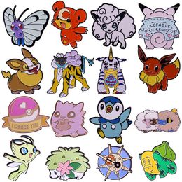 Brooches Anime Cartoon Dogs Pins Metal Enamel Badges On Backpack Kids Gift Jewelry Accessories Vintage Collection