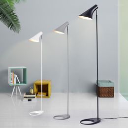 Floor Lamps Modern Minimalist Long Led Lamp Black White Lampshade E27 For Living Room Bedroom Bedside Home Decor Indoor Lighting Salon