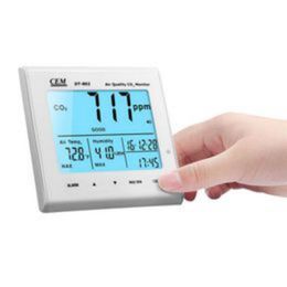 CEM DT-802 Indoor Air Quality Detector Desktop Carbon Dioxide-Detector Temperature Humidity Desktop Recording CO2 Gas-Detector.