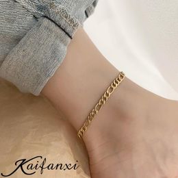 Anklets Mananco Franco Link Chain For Man Woman Hip Hop Rapper Stainless Steel Foot Jewellery Leg Ankle Cuban Chains