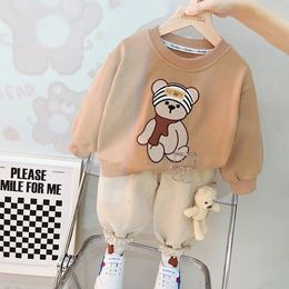 Spring Baby Boys Clothing Set Toddler Infant Long Sleeve T Shirt Pants Cute Bear Kids Casual Sportswear Outfits Children Clothes