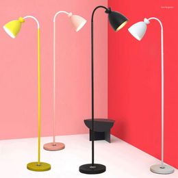 Floor Lamps Colorful Eye-caring LED Reading Light Adjust Minimalist Dimmable Stand With Remote Control