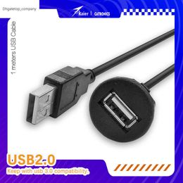 KAIER 1 Meter USB Transfer Cable Car Accessories for Adaptor Dual Socket Usb Extension DVR GPS Digital Cord