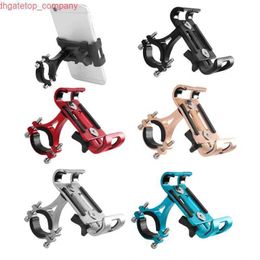 Car Metal Motorcycle Bike Phone Holder Aluminum Alloy Bracket GPS Clip Universal Bicycle Phone Stand for iPhone 11 12 Pro Max XR XS