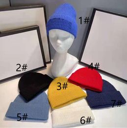 10pcs Spring woman Letter knit hat man Fall Winter Double knit hat with hem gilrs Fashion Beanies Skullies Chapeu Caps Cotton Gorros Wool warm Student couple hat