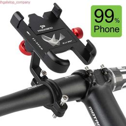 Car Aluminium Alloy Bicycle Phone Holder Non-Slip Universal Bike Motorcycle Handlebar Phone Mount Clip for Cellphone GPS Phone Stand