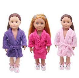 Fits 43cm Baby Born Rose Red Bathrobe Clothes For 18 Inch American Girl Doll Accessories Wholesale The Kids Best Christmas Gift