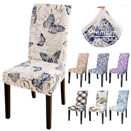 Chair Covers Spandex Cover Stretch Home Dining Elastic Floral Print Office Multifunctional 1PCS