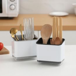 Storage Bottles Multifunctional Spoon Fork Chopstick Holder Box Double Layer Cutlery Drain Rack Organiser Racks For Kitchen