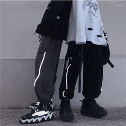 Men's Pants Mens Cargo Men Joggers 2022 Hip Hop Techwear Male Japanese Streetwear Reflective Harem Jogging Trousers For