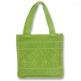 Evening Bags Female Vintage Crochet Hollow Out Eyelet Pouch Tote Bag Women Retro Casual Granny Soft Summer Daily White Handbag Shopping