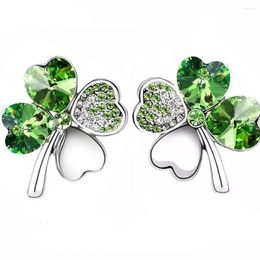 Stud Earrings Hermosa Austrian Crystal Hypoallergenic Jewellery Gift Green Box Gifts