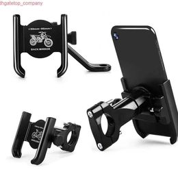 Car Aluminium Alloy Motorcycle Bike Phone Holder Bicycle GPS Bracket Bike Support Clip Mirror Bicycle Handlebar Mobile Phone Holder