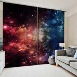 Curtain Modern Home Decoration Blackout 3D Stereoscopic Blue Stars Curtains Window For Living Room Bedroom