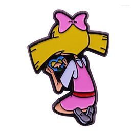 Brooches Helga G. Pataki In Love Enamel Pin American Comedy TV Show Inspired Brooch For Fans Lapel Coat Scarf Sweater Badge