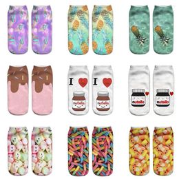 Men's Socks Women's 3d Cartoon Printed Funny Christmas Crazy Cute Amazing Novelty Print Ankle Design Calcetines Divertido