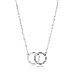 Pendant Necklaces NEW 2021 100% 925 Sterling Silver Diamond Necklace Fit DIY Original Fshion Jewelry Gift 111
