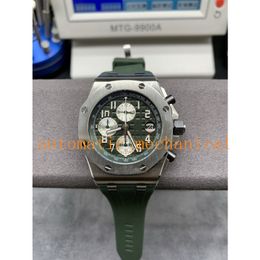 2022 New Mens Watch 42mm Green Dial Quartz Movement Ref.26238 904l Stainless Steel Case Sapphire Glass Super Luminous Montre De Luxe