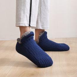 Socks Hosiery Men Shoes Winter Warm Slippers for Home Floor Indoor Fashion Plush Man Boots Thicken Bedroom 221124