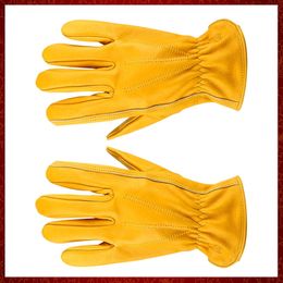 ST449 Motorcycle Gloves Touch Screen Leather Yellow Tactics Glove Men Women Bike Cycling Full Finger Motorbike Motor Motocross