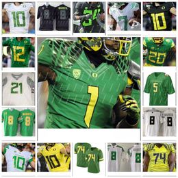 Custom Oregon Ducks Football Jersey Marcus Mariota Cj Verdell Justin Herbert Travis Dye Johnny Johnson Iii Jacob Breeland Mycah Pittman