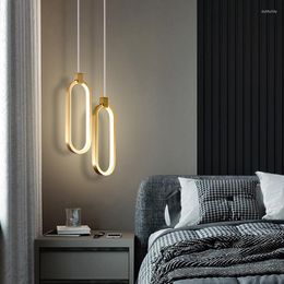 Pendant Lamps Modern Simple LED Light For Living Room Bedroom Bedside Luxury Creative Personality Restaurant Long Line Small Luminaire