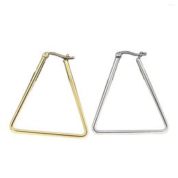Hoop Earrings WT-SSE007 European And American Stainless Steel Simple Triangle Shape Manufacturers For Direct Supply