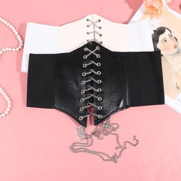 Belts Elastic For Women Waist Corset PU Slimming Body Waistband Adjustable Dress Girdle Tight