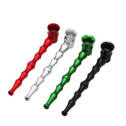 Metal Smoking Pipes Detachable Bamboo Pipe aluminum metal Mini Smok Tube Portable Unique Design Easy To Carry Clean