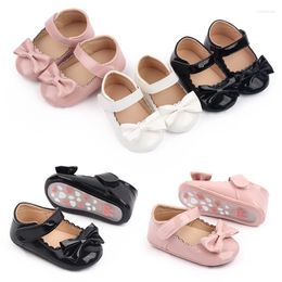 First Walkers Born Infant Baby Girl Princess Shoes Pu Leather Rubber Sole Crib Prewalker