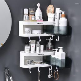 Bath Accessory Set 1Pc Corner Shower Shelf Bathroom Shampoo Holder Kitchen Storage Rack Organiser Punch Free Wall Mounted Accessories