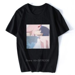 Men's T Shirts Men's T-Shirts Two Souls Zero And Hiro Darling In The Franxx T-Shirt For Men Short Sleeve Tee Cotton Shirt Casual