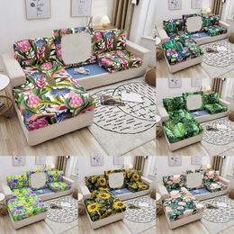 Chair Covers Tropical Leaves Sofa Seat Cushion Cover Stretch For Living Room Removable Elastic Home Decor