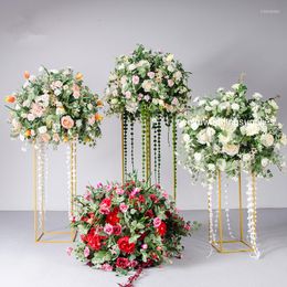 Party Decoration Wedding Centerpiece Metal Gold Color Flower Stand Column For H Decor Senyu2138